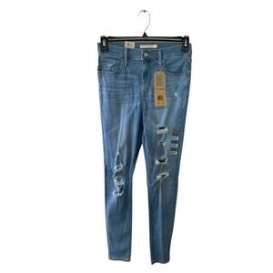 Levis 720 Red Tab Jeans Womens 29x30 High Rise Super Skinny Distressed Denim NWT